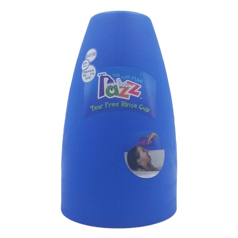 Razz Tear Free‎ Rinse Cup Blue Tub Time Fun, Soft, BPA Free